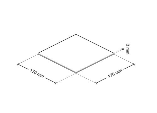 Podkładka gumowa pod SBR 170x170x3